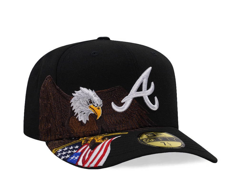 New Era Atlanta Braves American Eagle Black Edition 59Fifty Fitted Hat