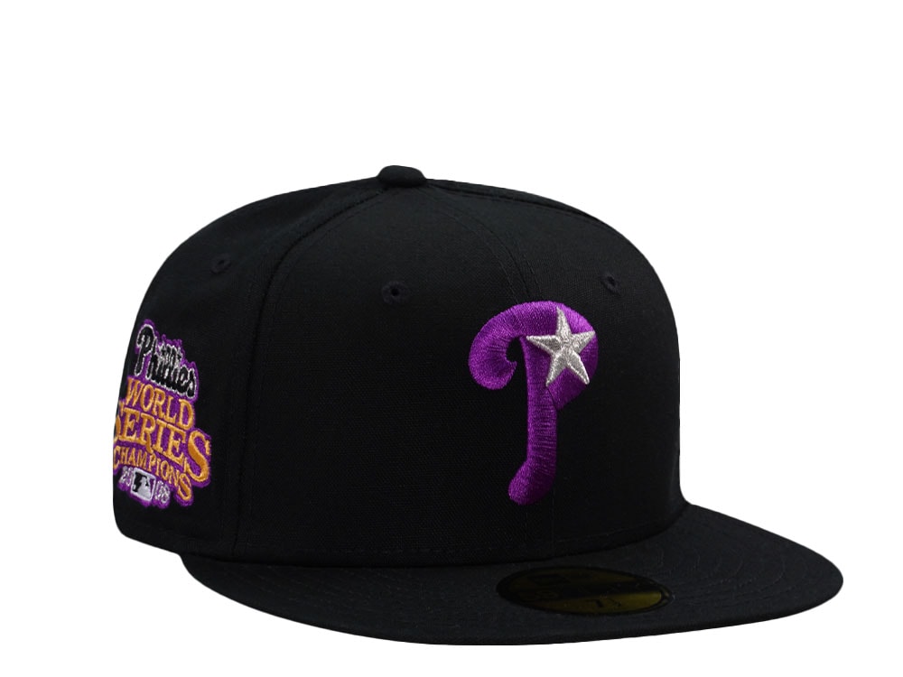 New Era Philadelphia Phillies World Series 2008 Black Purple Edition 59Fifty Fitted Hat