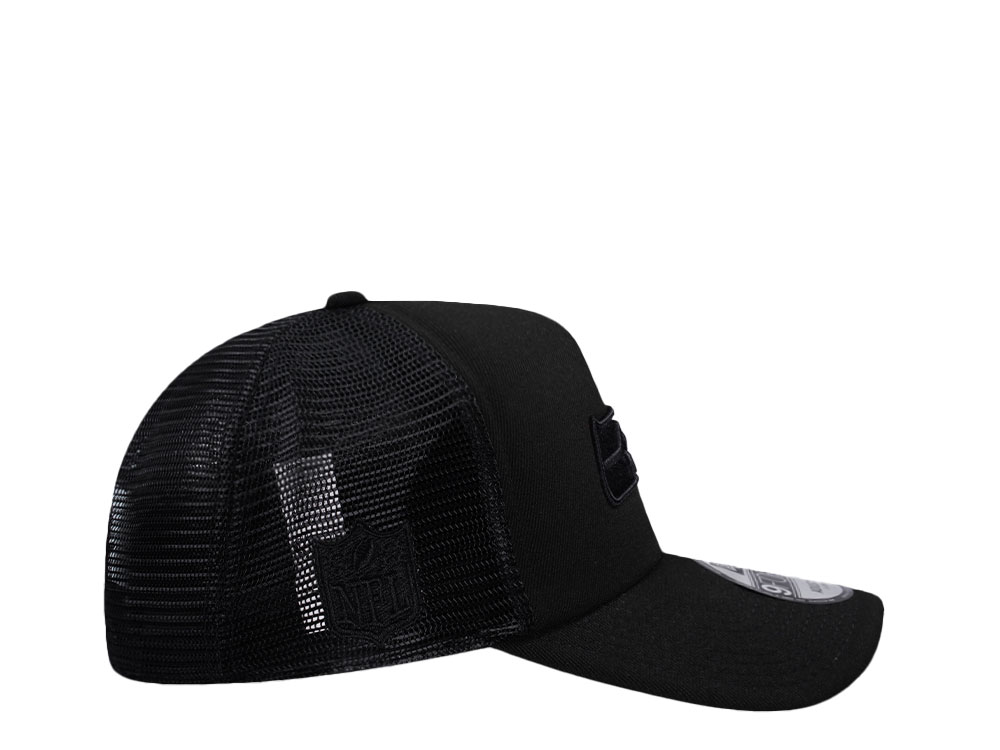 New Era Seattle Seahawks Black Foam Trucker 9Forty A Frame Snapback Hat