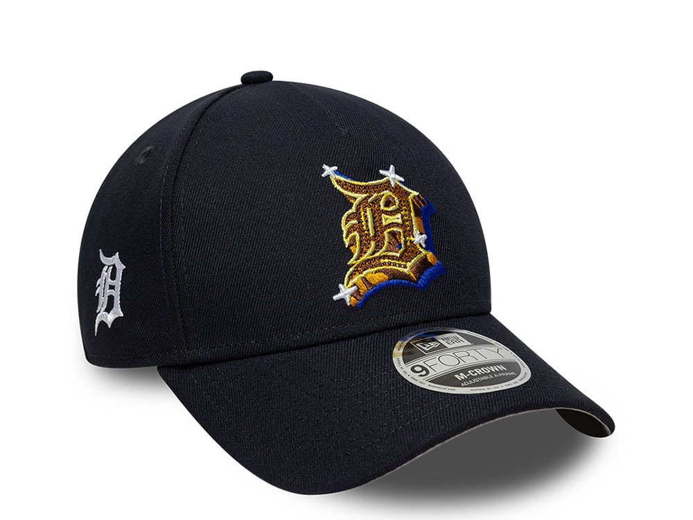 New Era Detroit Tigers Emblem Navy Prime 9Forty A Frame M Crown Snapback Hat