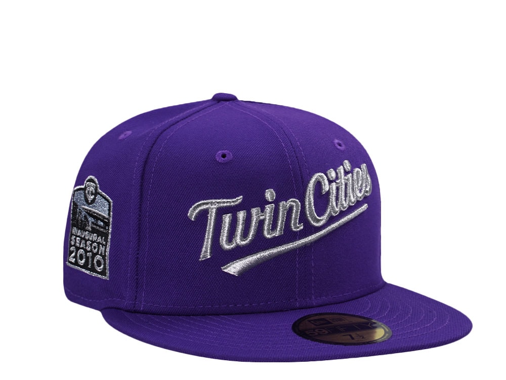 New Era Minnesota Twins Inaugural Season 2010 Purple Prime Edition 59Fifty Fitted Hat