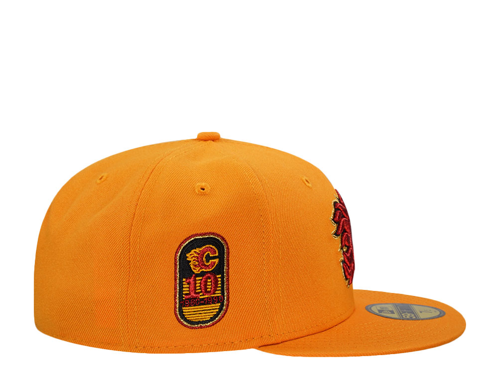 New Era Calgary Flames 10th Anniversary Gold Throwback Edition 59Fifty Fitted Hat
