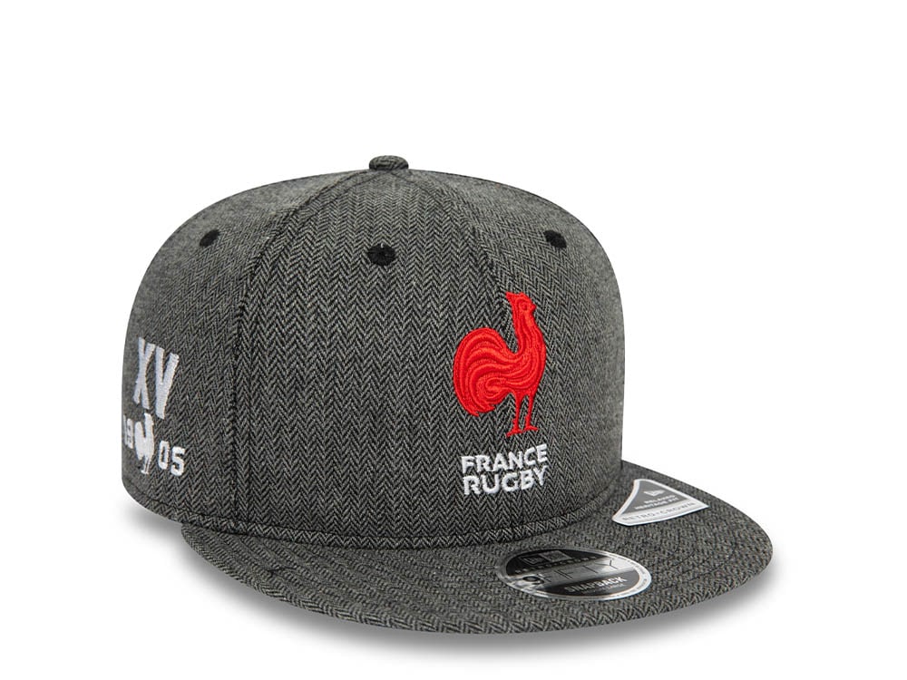 New Era France Rugby Gray Heritage Retro Crown Edition 9Fifty Snapback Hat