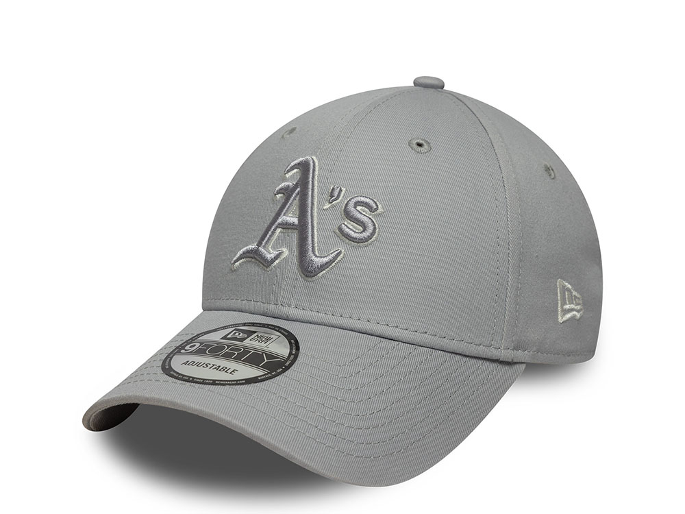 New Era Oakland Athletics Team Outline Gray Edition 9Forty Strapback Hat