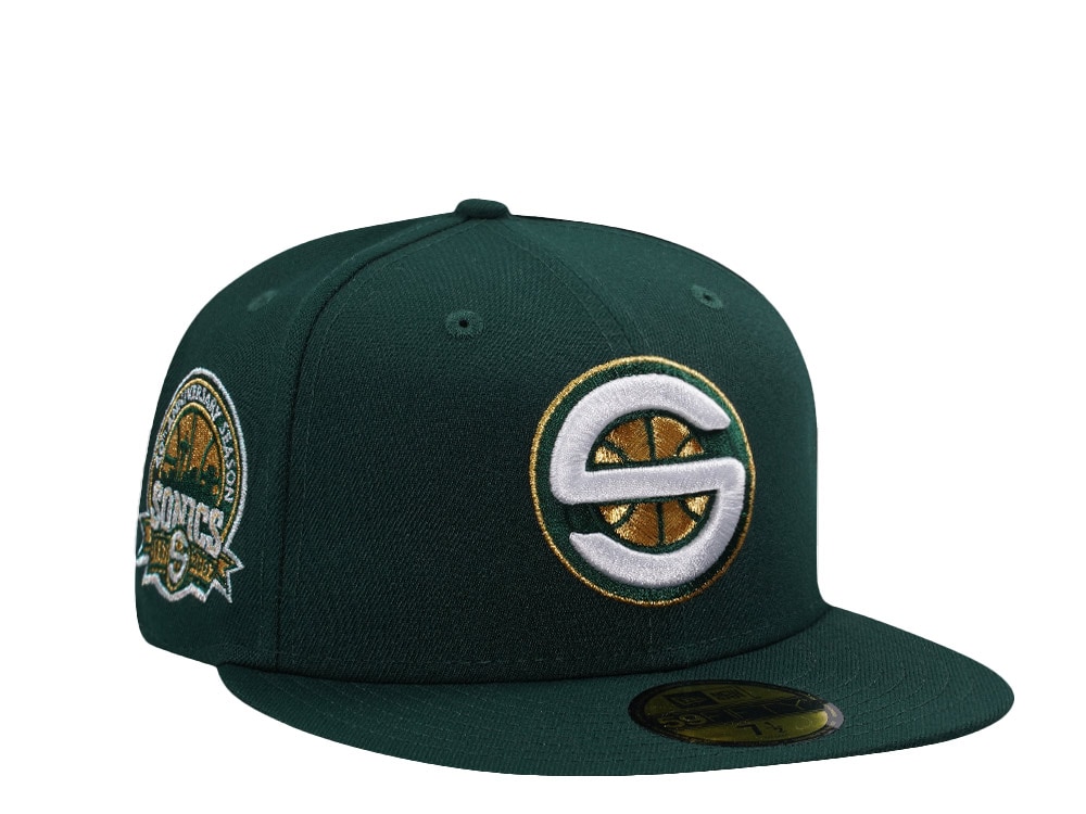 New Era Seattle Supersonics 40th Anniversary Dark Green Prime Edition 59Fifty Fitted Hat