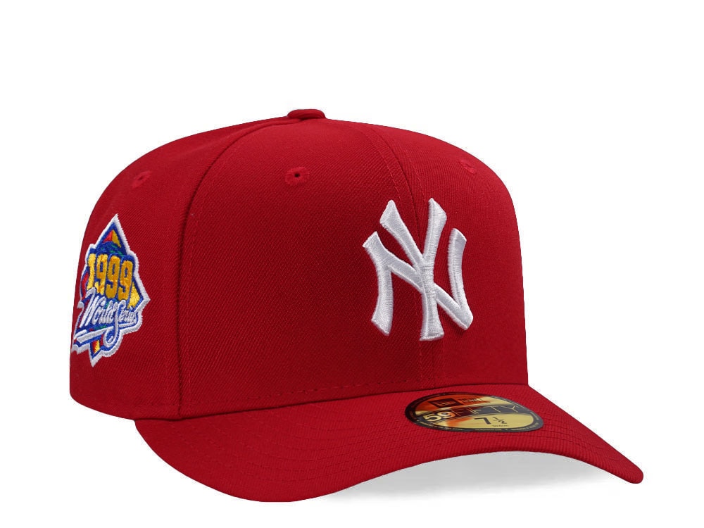 New Era New York Yankees World Series 1999 Scarlet Prime Edition 59Fifty Pre Curved Fitted Hat
