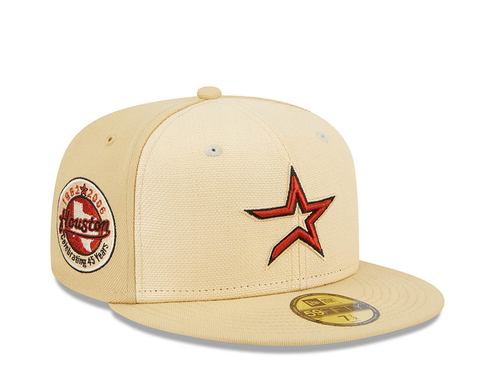 New Era Houston Astros 45th Anniversary Raffia Front Vegas Gold