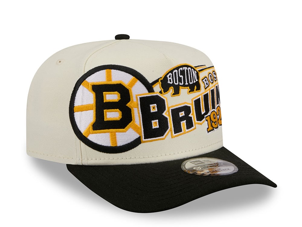 New Era Boston Bruins Classic Logo Two Tone Edition 9Fifty A Frame Snapback Hat