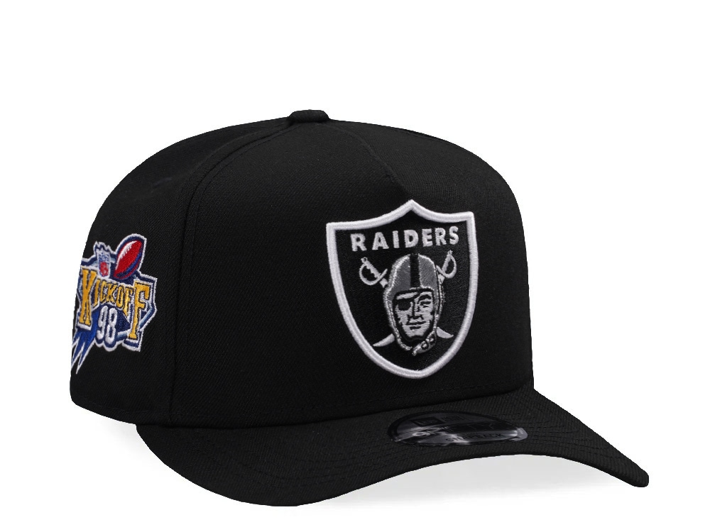 New Era Las Vegas Raiders Kickoff 1998 Black Prime Edition 9Fifty A Frame Snapback Hat