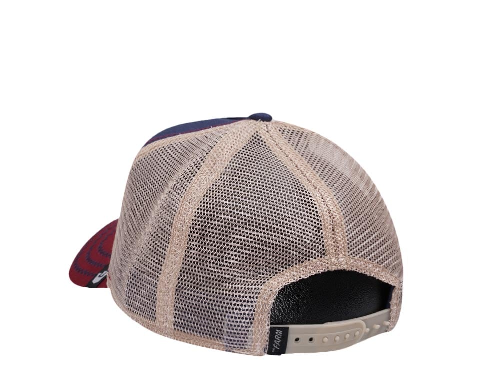 Goorin Bros The Cock Navy Red Trucker Snapback Hat