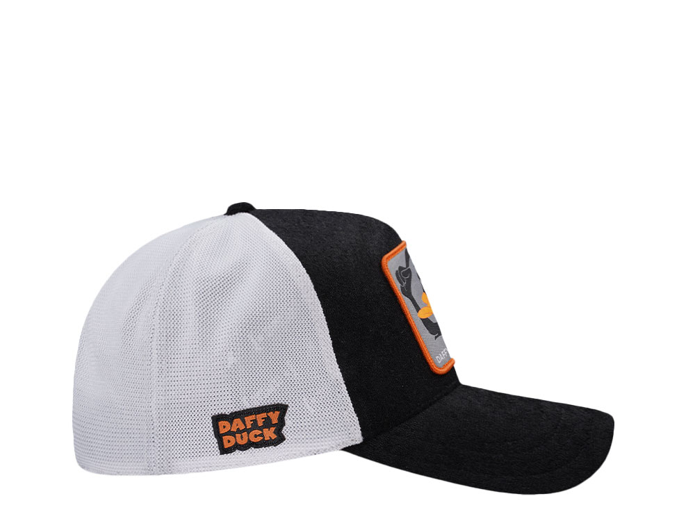 Capslab Looney Tunes Daffy Duck Black Trucker Snapback Hat