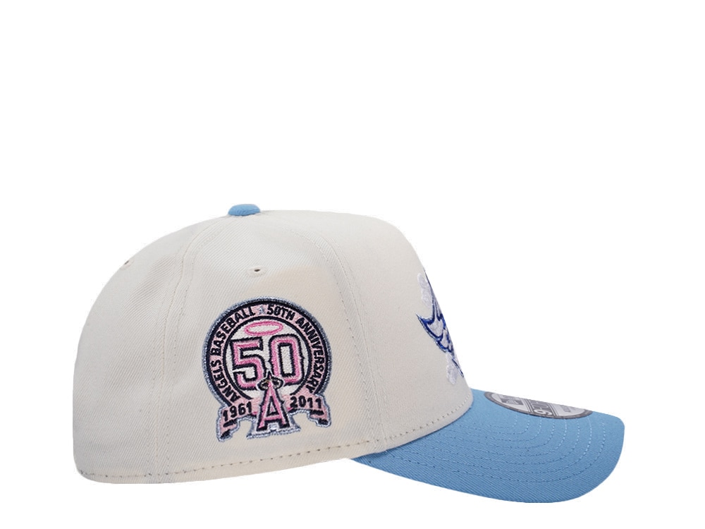 New Era Anaheim Angels 50th Anniversary Clouds Chrome Two Tone Edition 9Forty A Frame Snapback Hat