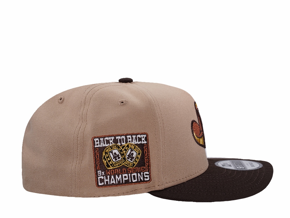 New Era Los Angeles Dodgers Back to Back Camel Two Tone Edition 9Fifty A Frame Snapback Hat