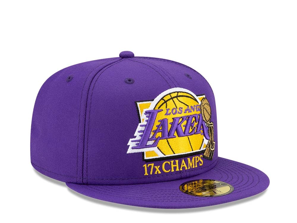 New Era Los Angeles Lakers 17x Champs Purple 59Fifty Fitted Hat