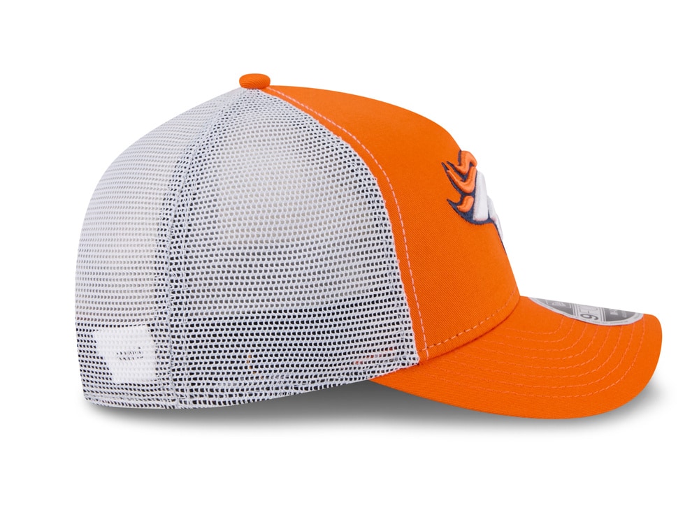 New Era Denver Broncos Official Team Color Edition 9Forty M Crown A Frame Trucker Snapback Hat