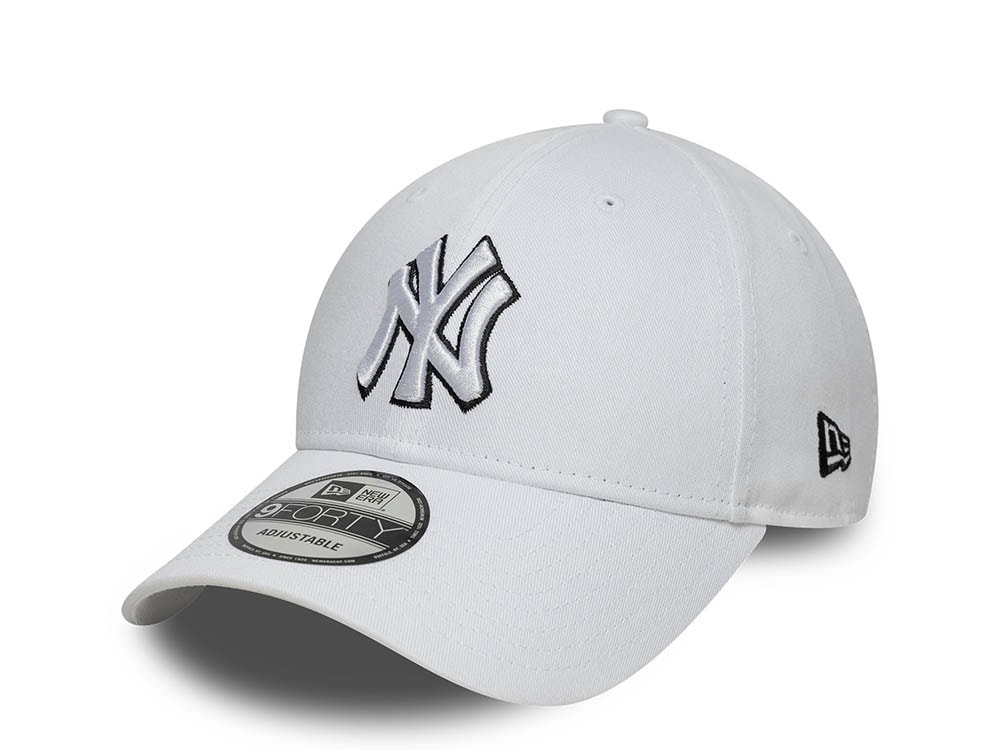 New Era New York Yankees Outline White 9Forty Strapback Hat