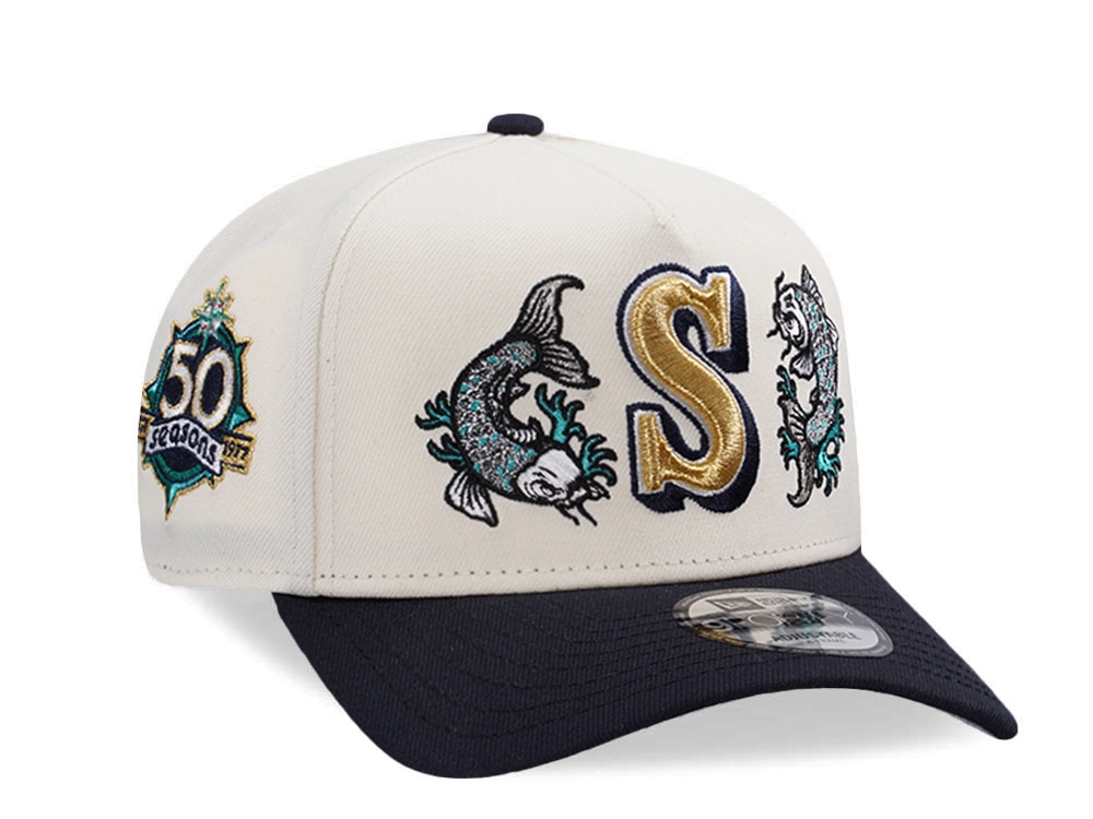 New Era Seattle Mariners 50th Anniversary Koi Chrome Two Tone Edition 9Forty A Frame Snapback Hat