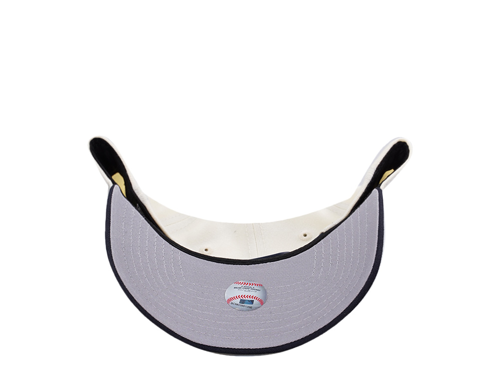 New Era New York Yankees Micro Script Chrome Navy Two Tone Edition 9Forty A Frame Snapback Hat