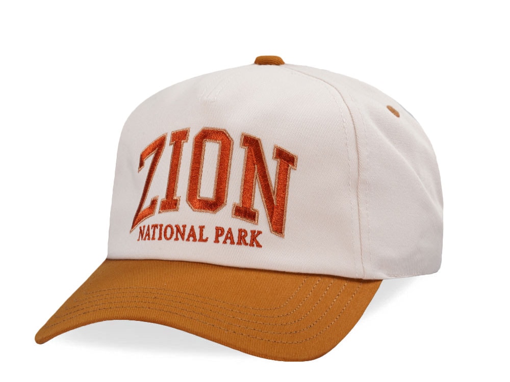 American Needle Zion National Park Roscoe Ivory Snapback Hat