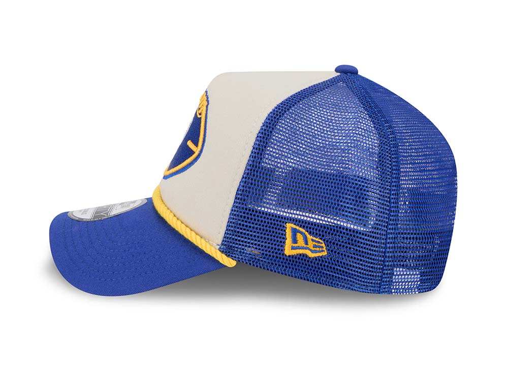 New Era Los Angeles Rams Sideline 2024 9Forty A Frame Trucker Snapback Hat