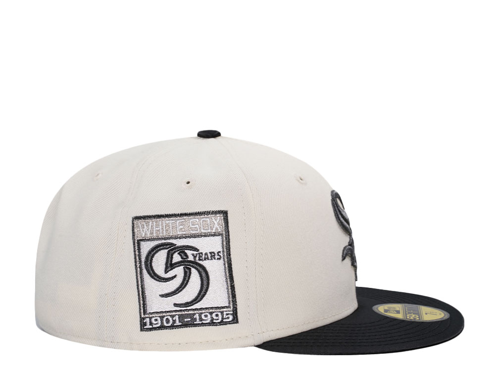 New Era Chicago White Sox 59 Years Chrome Satin Brim Two Tone Edition 59Fifty Fitted Hat
