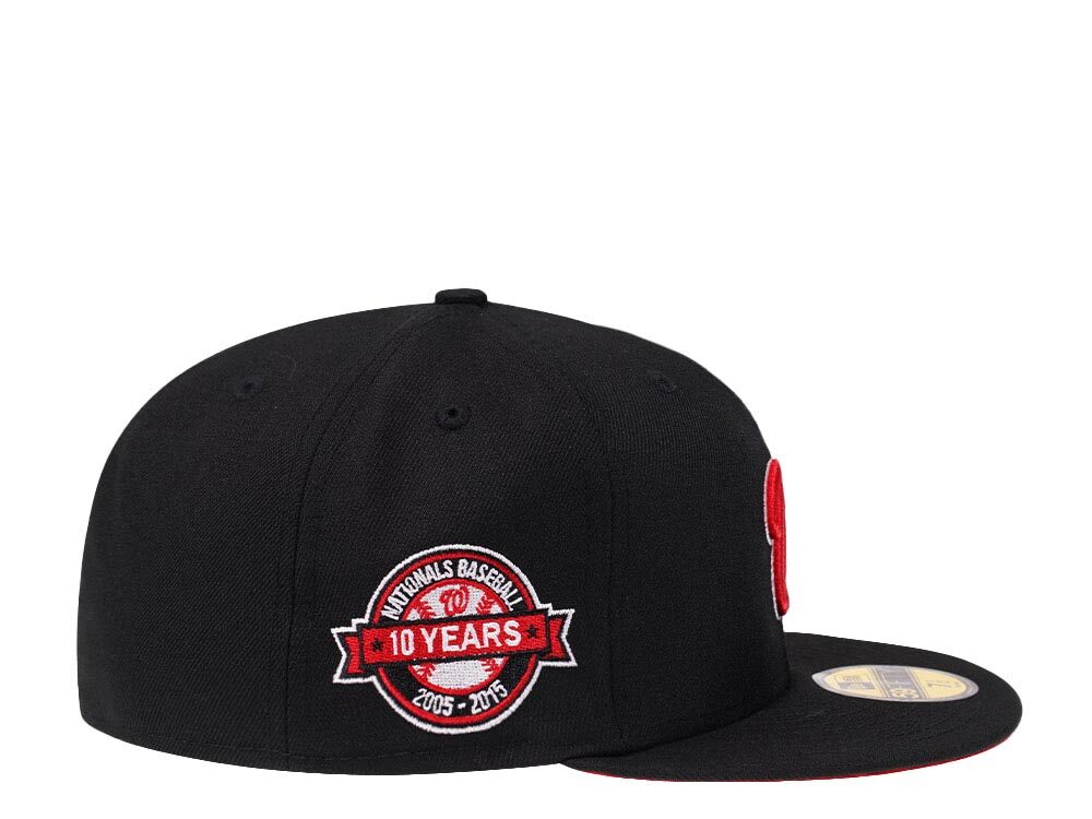 New Era Washington Nationals 10 Years Black and Red Edition 59Fifty Fitted Hat
