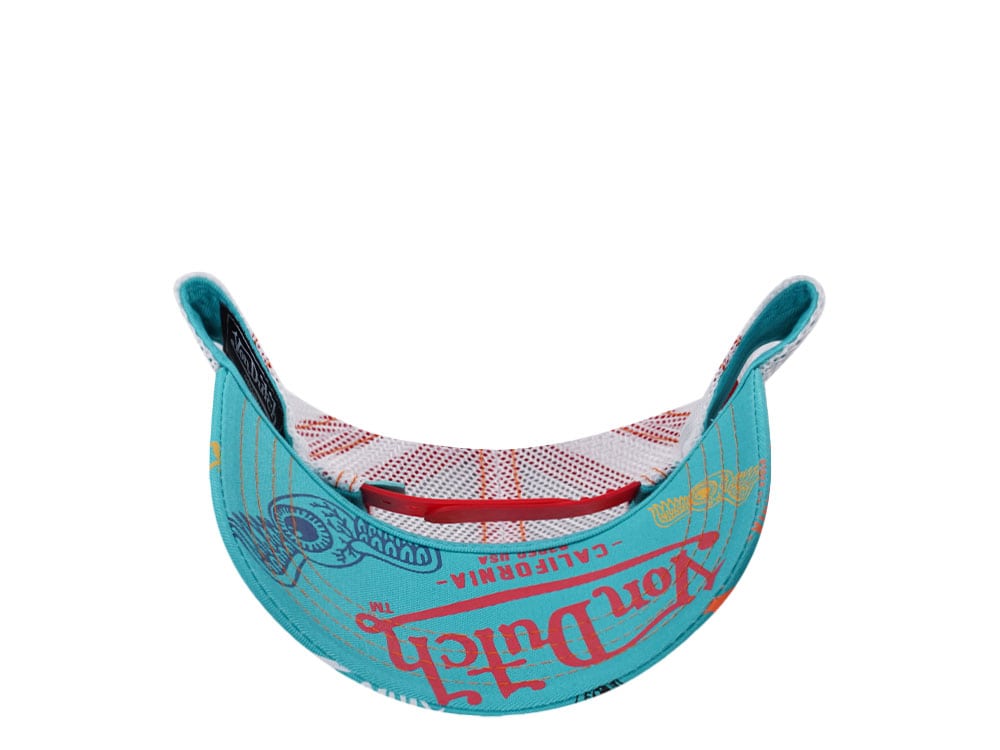 Von Dutch Oval Patch Teal Trucker Snapback Hat