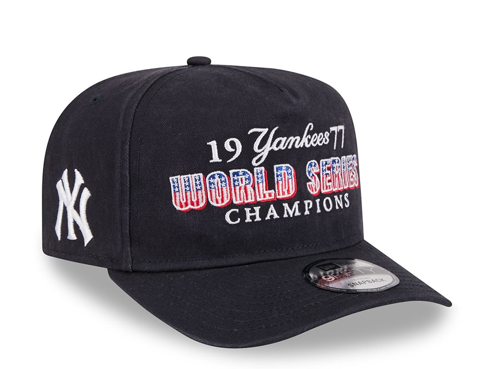 New Era New York Yankees World Series Champions 1977 Historic Navy Edition 9Fifty A Frame Snapback Hat