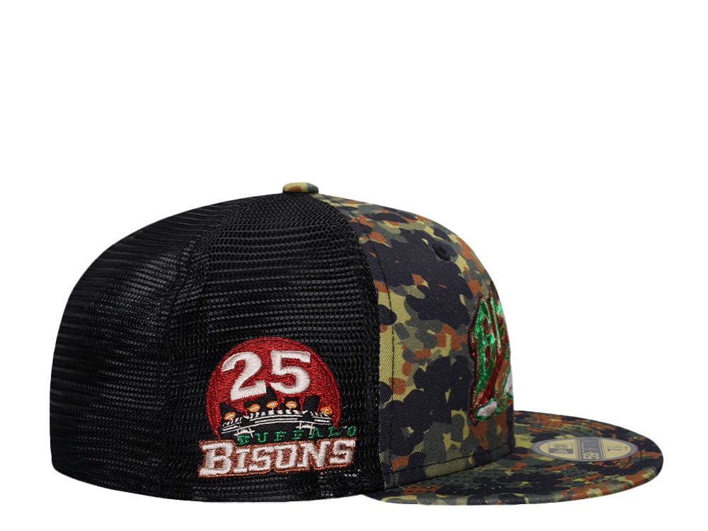 New Era Buffalo Bisons 25th Anniversary Flecktarn Copper Trucker Edition 59Fifty Fitted Hat