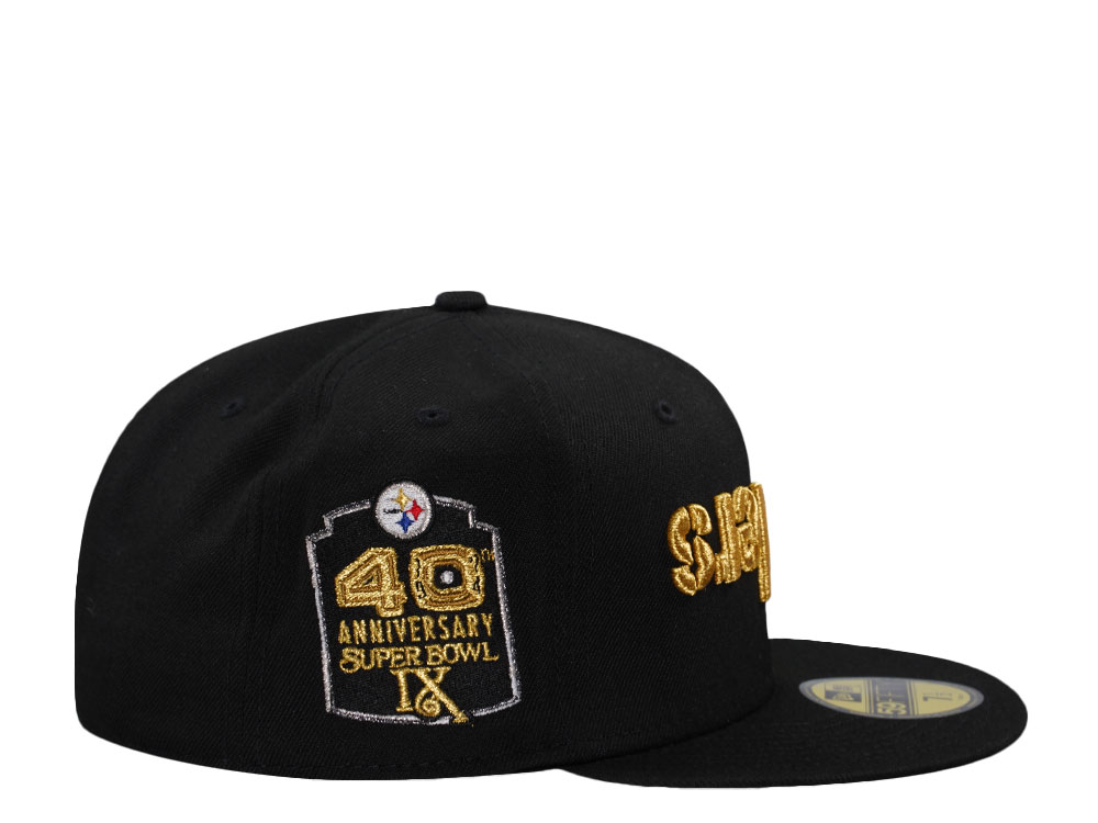 New Era Pittsburgh Steelers 40th Anniversary Metallic Black Prime