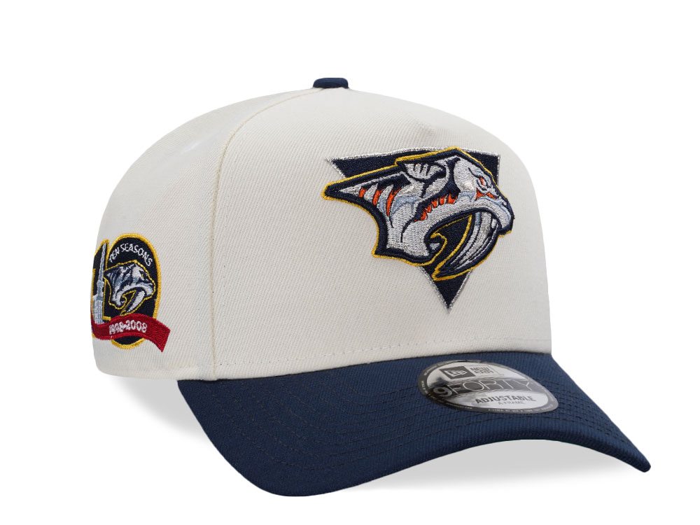 New Era Nashville Predators 10 Seasons Chrome Two Tone Edition 9Forty A Frame Snapback Hat