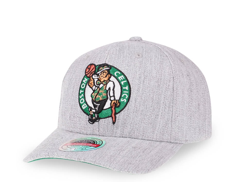 Mitchell & Ness Boston Celtics Heather Gray Red Line Flex Snapback Hat