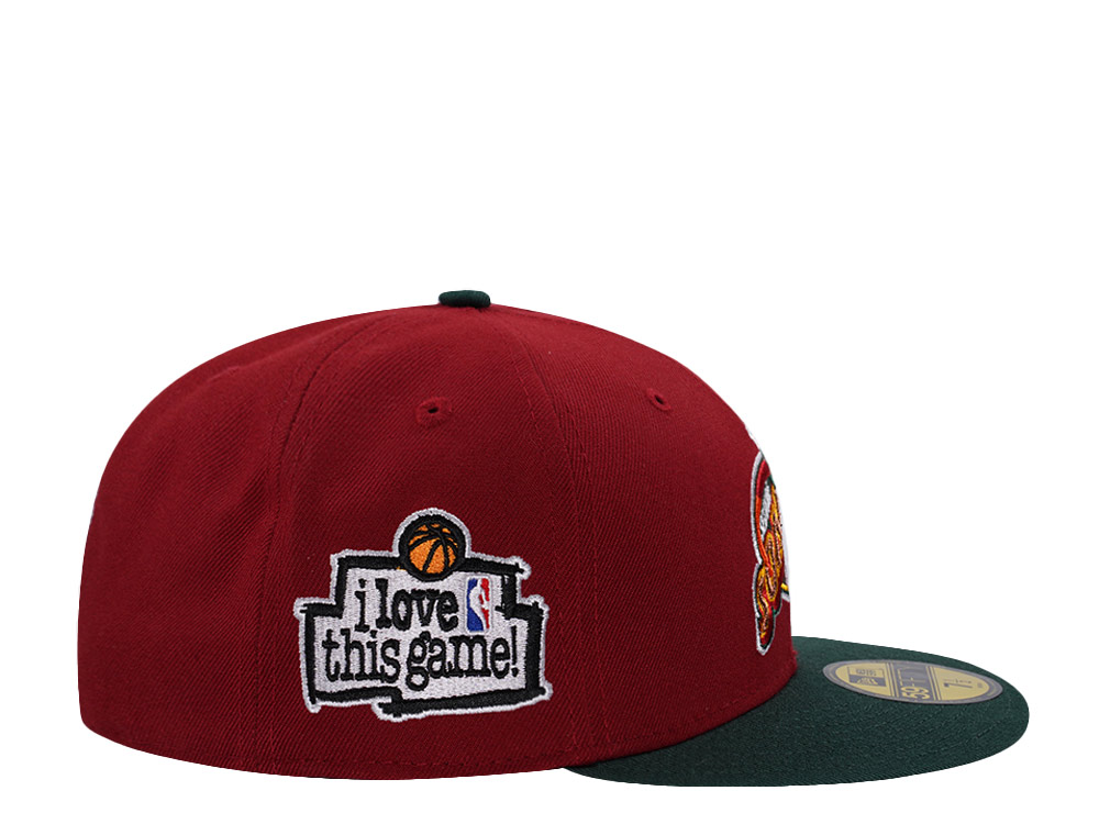 New Era Seattle Supersonics Love this Game Red Two Tone Edition 59Fifty Fitted Hat