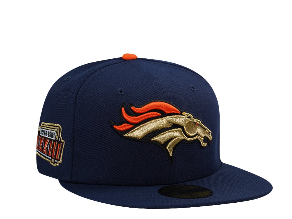 New Era Denver Broncos Super Bowl XXXIII Ocean Blue Prime Edition 59Fifty Fitted Hat