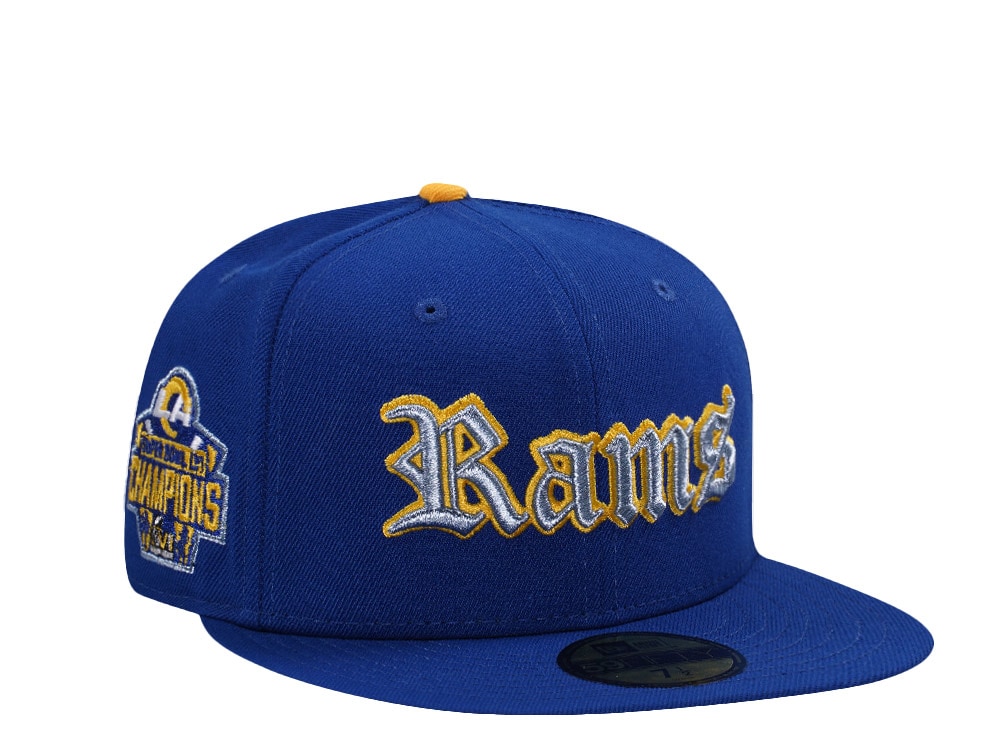 New Era Los Angeles Rams Super Bowl Champions Blue Prime Edition 59Fifty Fitted Hat