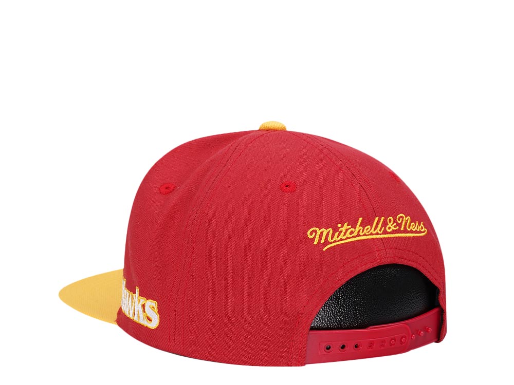 Mitchell & Ness Atlanta Hawks Logo Blur Hardwood Classic Snapback Hat
