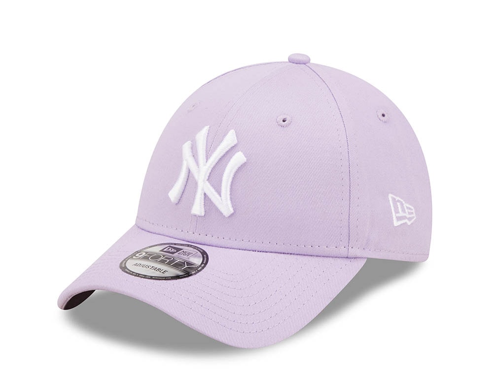 New Era New York Yankees League Essentials Lavender 9Forty Strapback Hat
