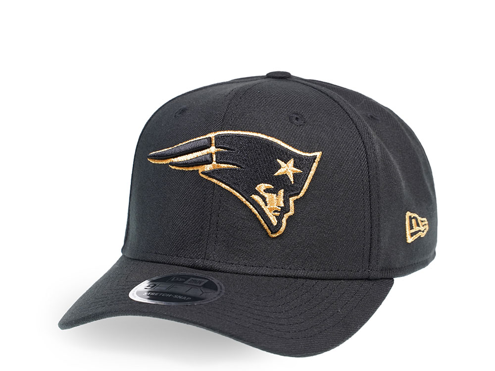 NEW ERA NEW ENGLAND PATRIOTS BLACK AND GOLD EDITION 9FIFTY STRETCH SNAPBACK CAP