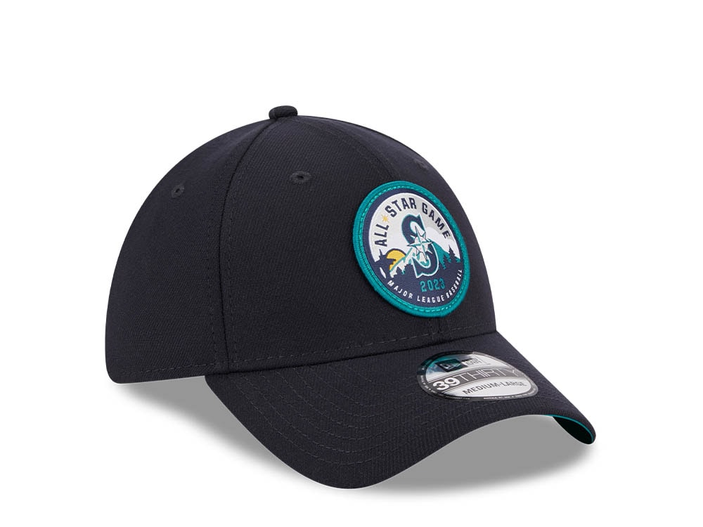 New Era Seattle Mariners All Star Game 2023 Patch E1 Navy 39Thirty Stretch Hat