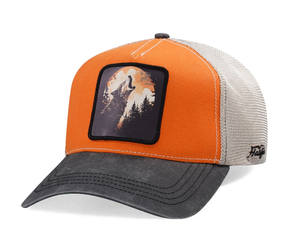 Hatfield Wolf Orange Black Trucker Snapback Hat