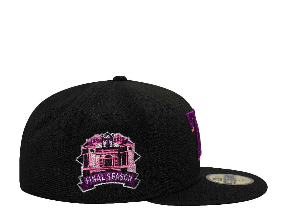New Era Texas Rangers Final Season Magenta Black Prime Edition 59Fifty Fitted Hat