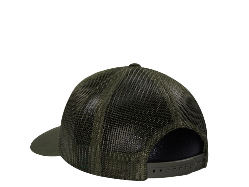 John Deere Vintage Logo Dark Green Trucker Snapback Hat