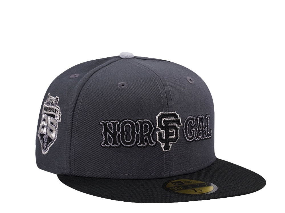 New Era San Francisco Giants 25th Anniversary Dark Gray Two Tone Horror Edition 59Fifty Fitted Hat