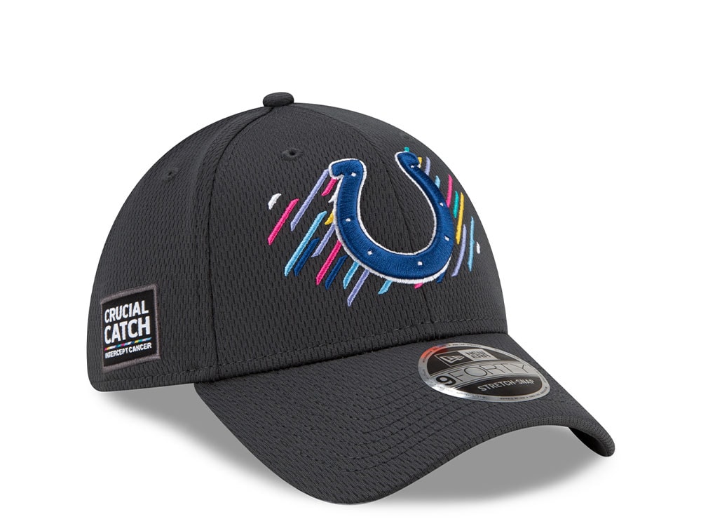 New Era Indianapolis Colts Crucial Catch 2021 9Forty Stretch Snapback Hat