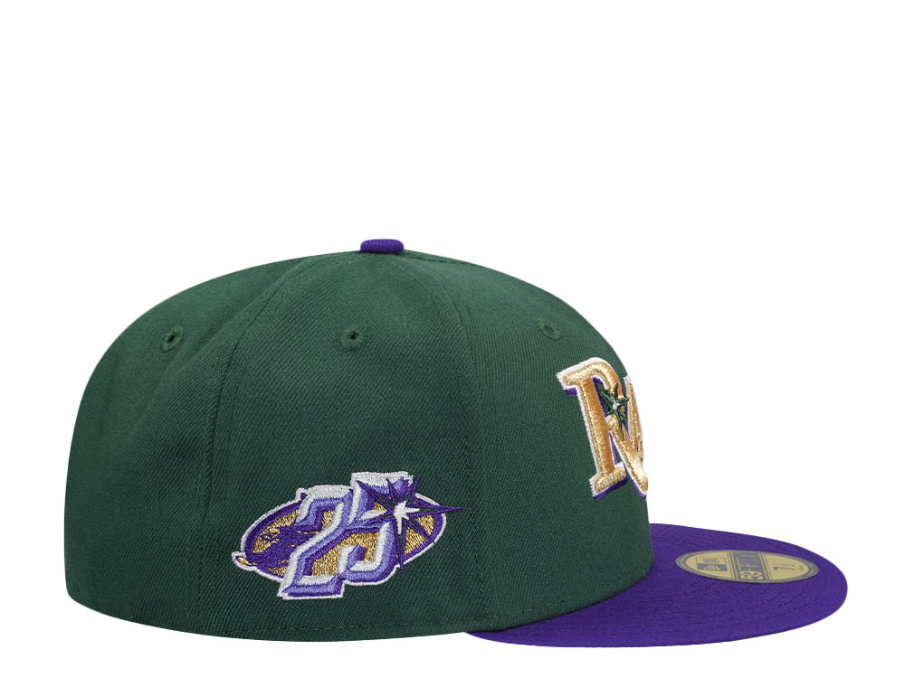 New Era Tampa Bay Rays 25th Anniversary Purple Green Two Tone Edition 59Fifty Fitted Hat