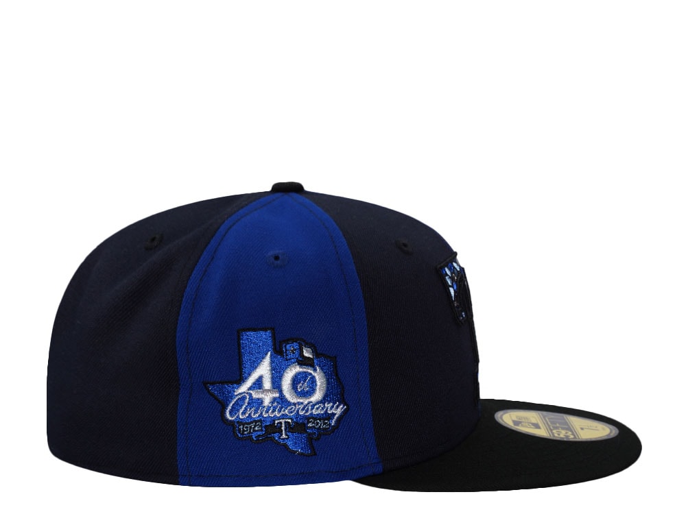 New Era Texas Rangers 40th Anniversary Blue Pinwheel Edition 59Fifty Fitted Hat