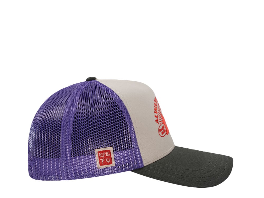Capslab Kung Fu Panda Always Hungry Beige Trucker Snapback Hat