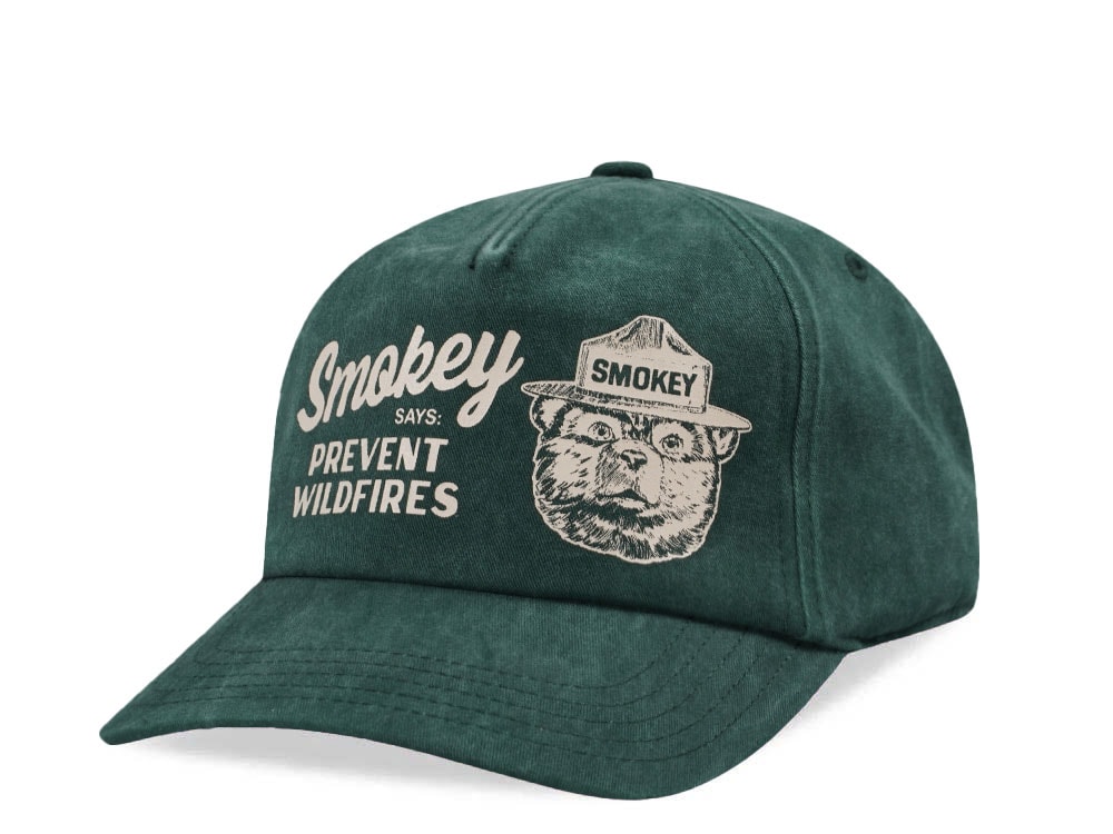 American Needle Smokey Bear Walker Dark Green Snapback Hat