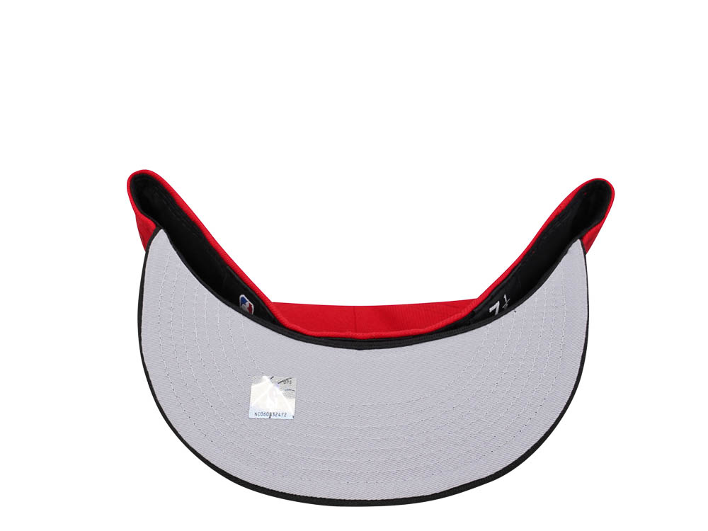 New Era Atlanta Hawks Chrome Black Red Two Tone Edition 59Fifty Fitted Hat