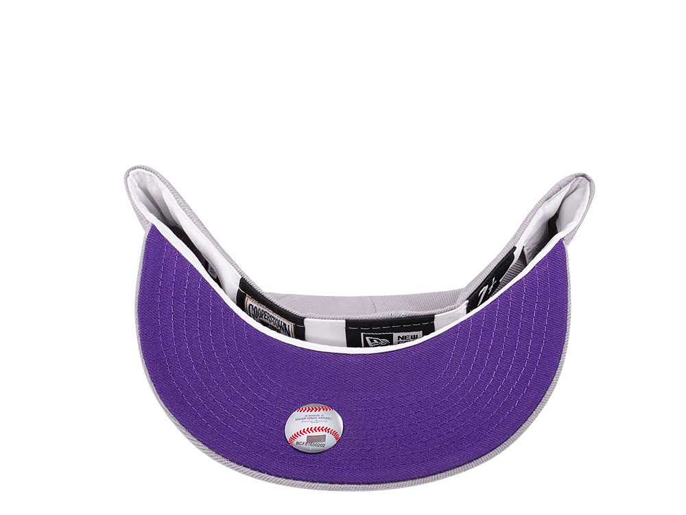 New Era Tampa Bay Rays 10 Seasons Gray and Purple Edition 59Fifty Fitted Hat
